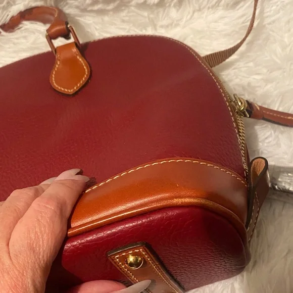 Dooney & Bourke Burgundy and Brownish Satchel - Picture 7 of 9